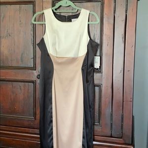 Satin finish column dress